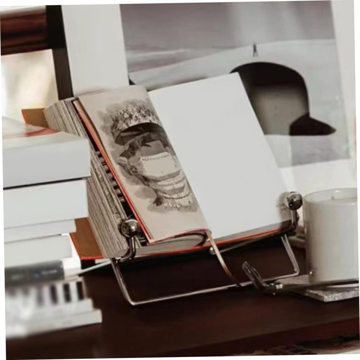 Luxshiny Iron Book Display Stand Easel