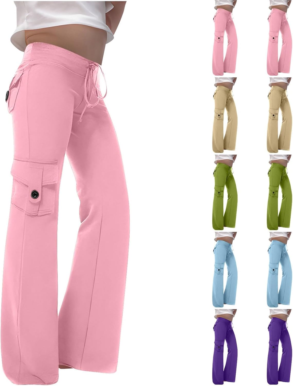 Toddler Girls High Waisted Yoga Pants with Pockets