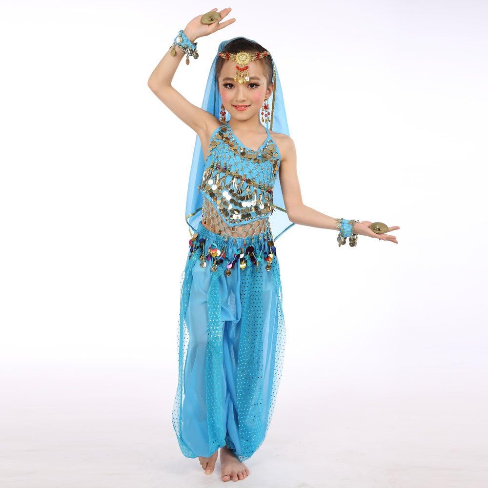 Indian Belly Dance Girls Outfit 2 Piece Set for Kids
