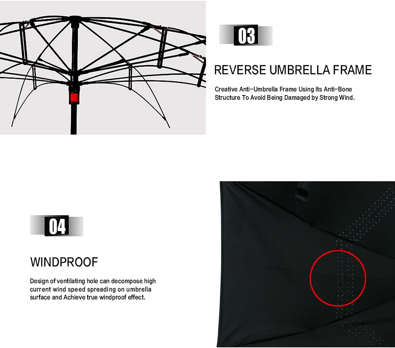 MRTLLOA 49 Inch Double Layer Inverted Umbrella