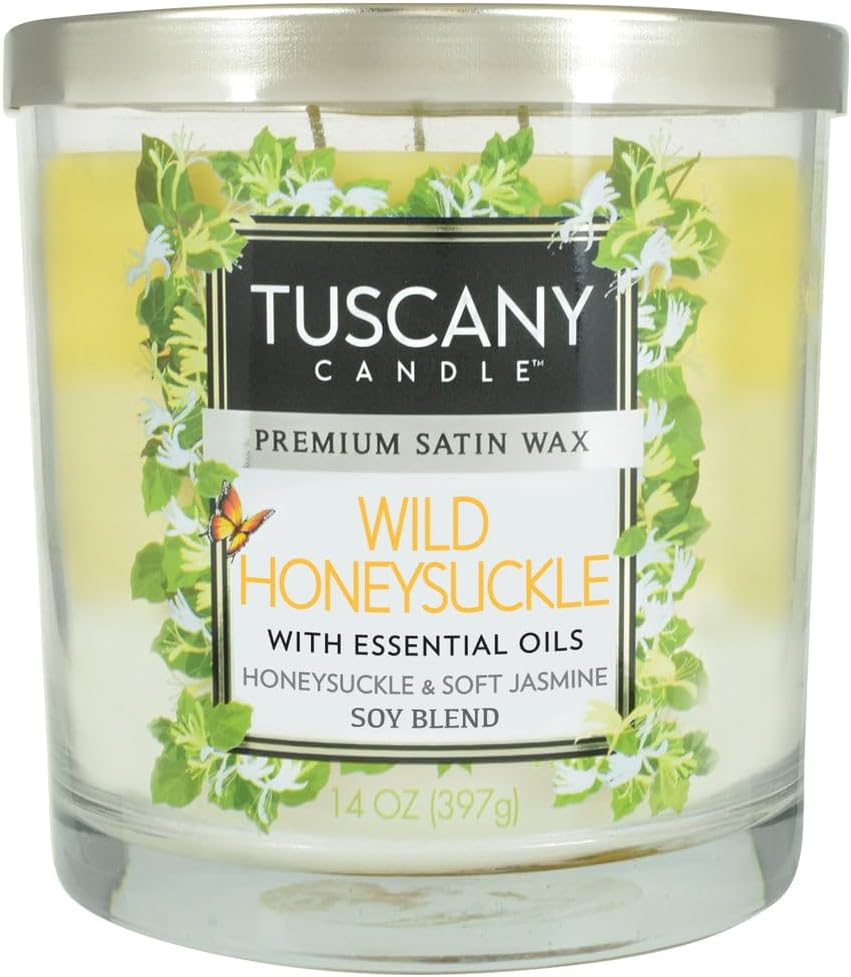 Wild Honeysuckle Scented Jar Candle 14 oz 50 Hour Burn Time