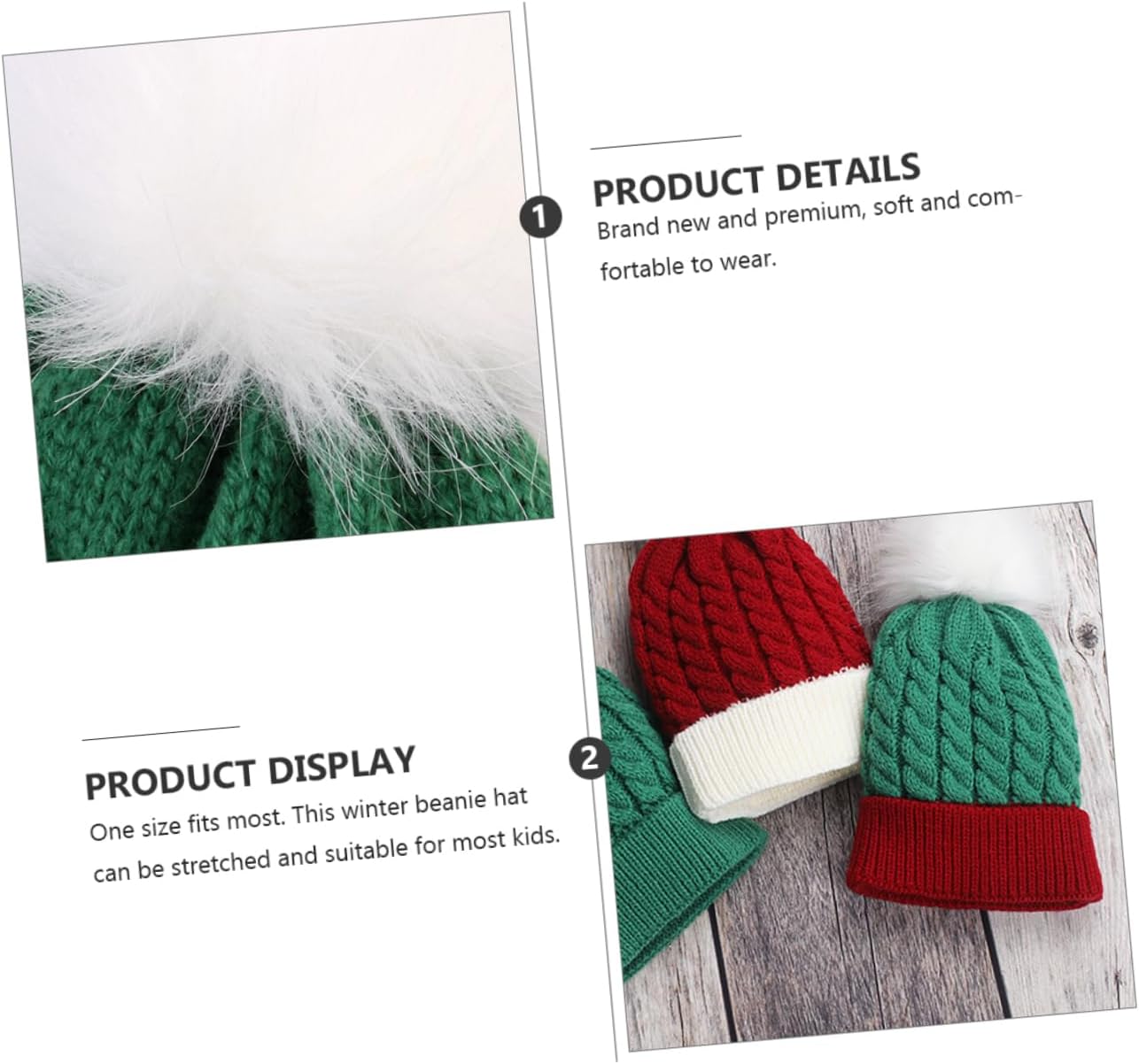 PRETYZOOM Autumn Woolen Knit Hat for Kids