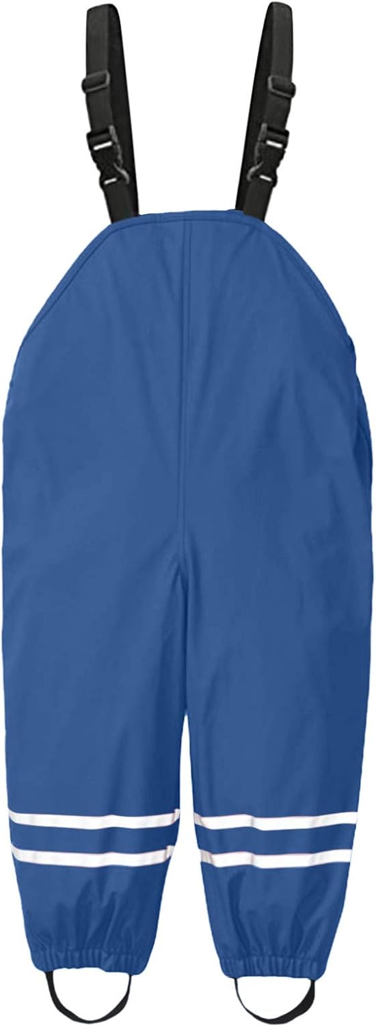 Waterproof Kids Rain Pants with Reflective Strips