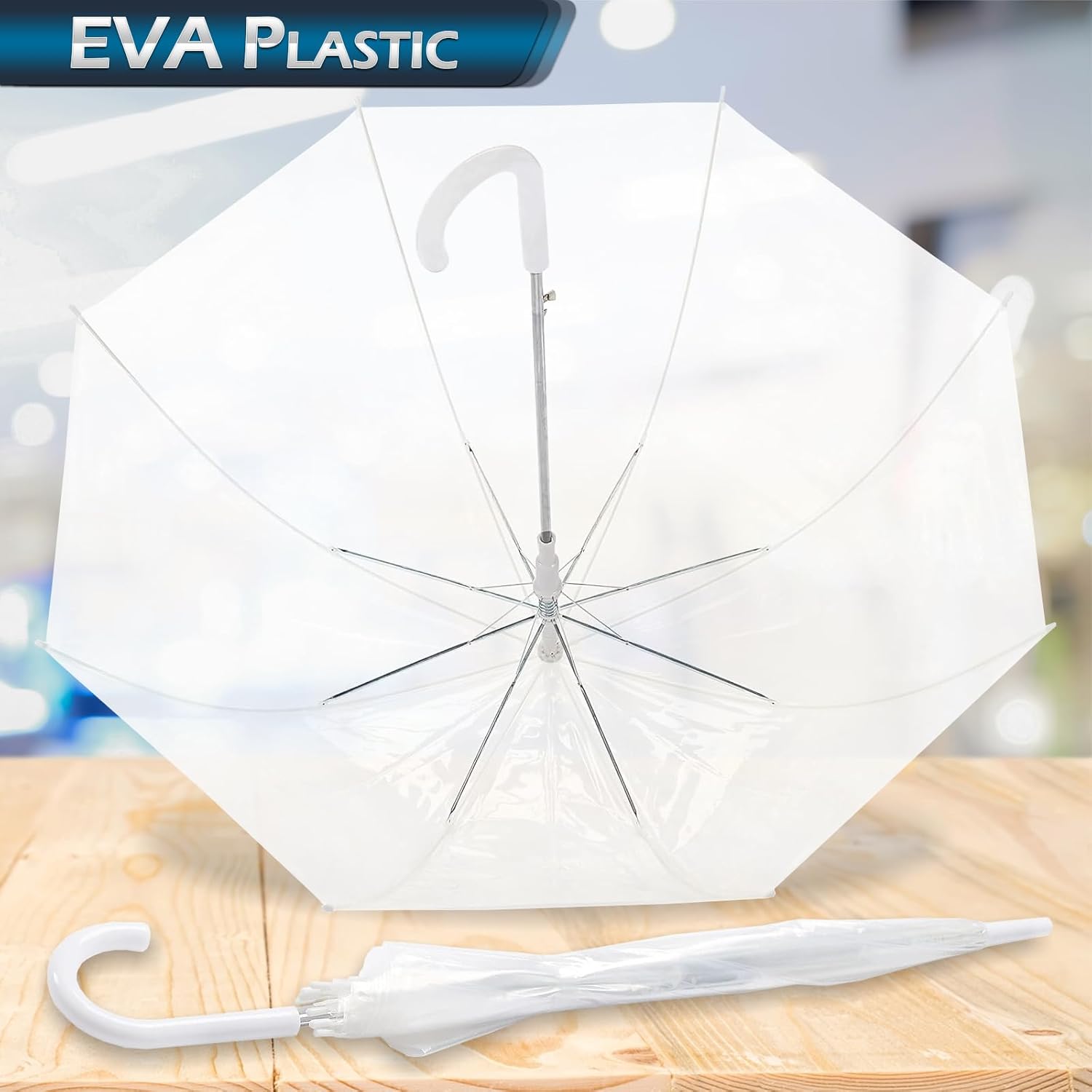 Home-X Clear Bubble Umbrella - Wind-Resistant Durable 1 Pack