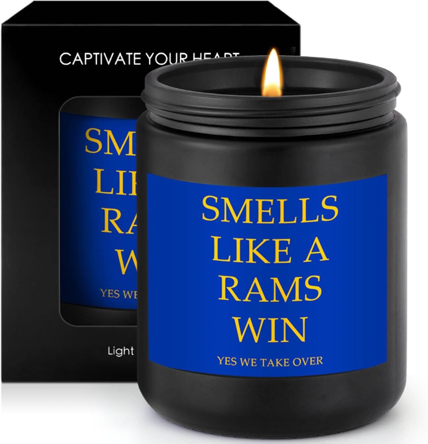 OICEME Football Themed Scented Candle Jar Decor