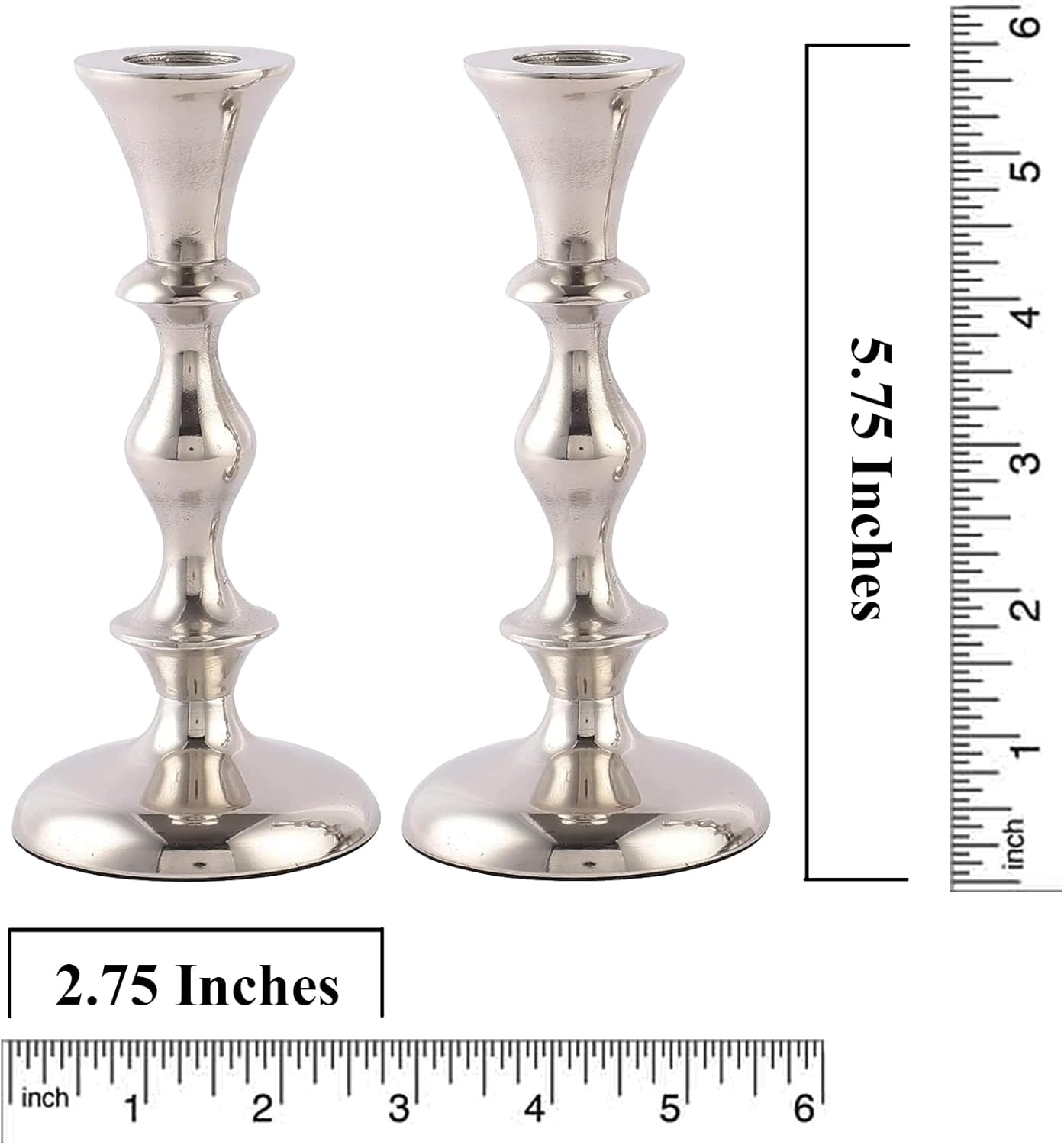 RELY Silver Candle Holder Set of 2