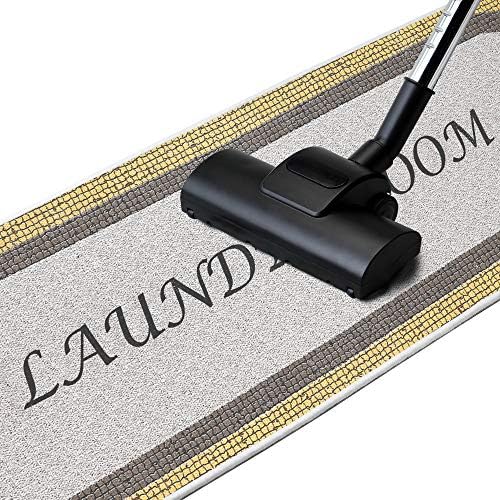 SUSSEXHOME Non-Slip Washable Laundry Rug 20x59 Inches