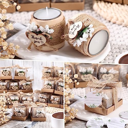 Retisee Wood Candle Holders 24 Sets Wedding Favors 1