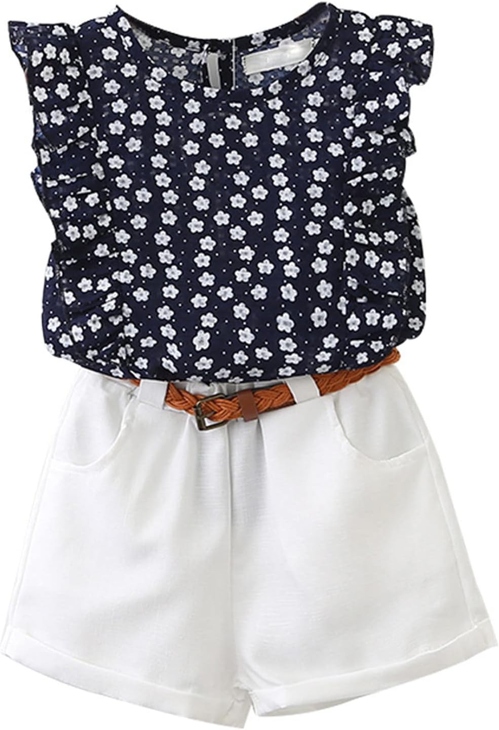 Floral Patchwork Shorts Set for Girls 2025