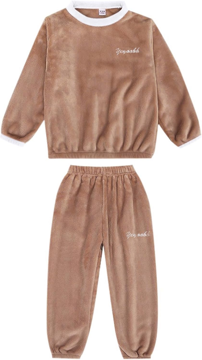 Winter Flannel Sweatshirt Set for Toddler Boy and Girl
