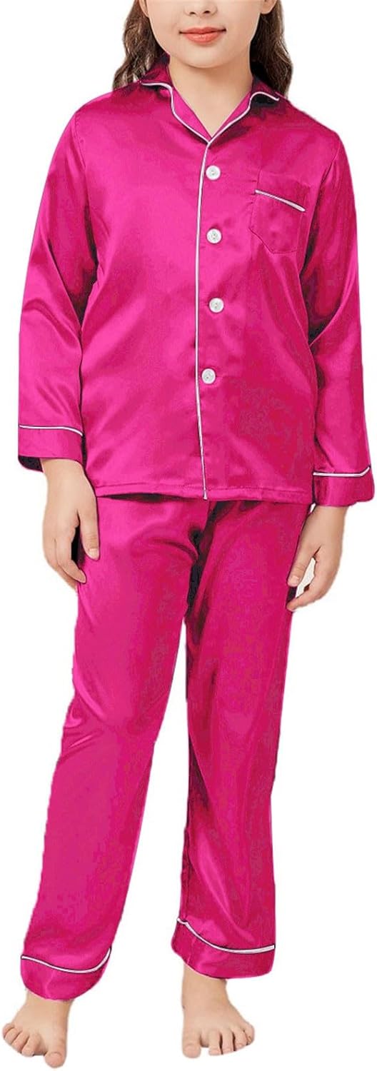 Unisex Toddler Silk Pajama Set for Boy and Girl
