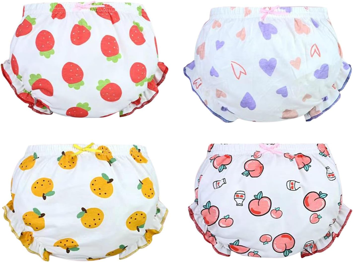 Cute Diaper Cover Baby Girl Underwear 4Pcs