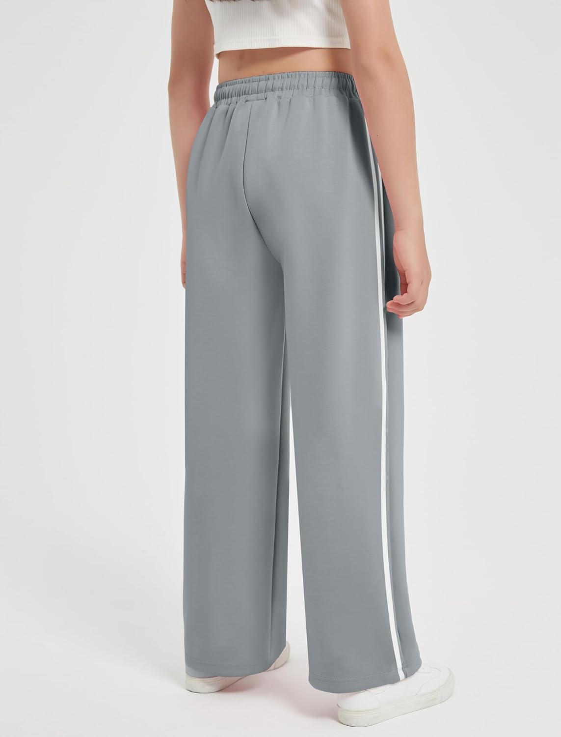EXARUS Girls Wide Leg Sweatpants with Pockets 6-14Y