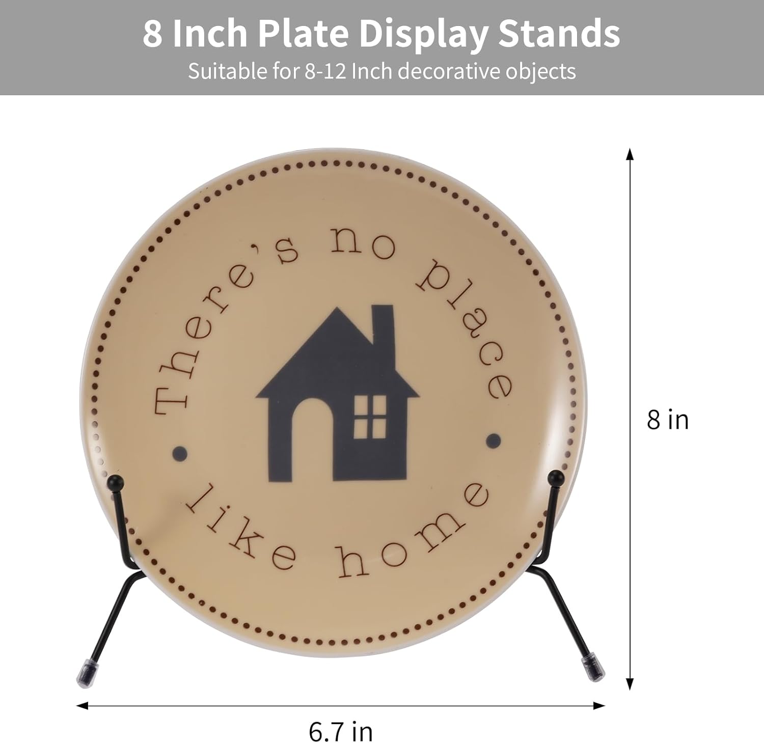 2 Pack Anti-Slip Plate Stands for Display