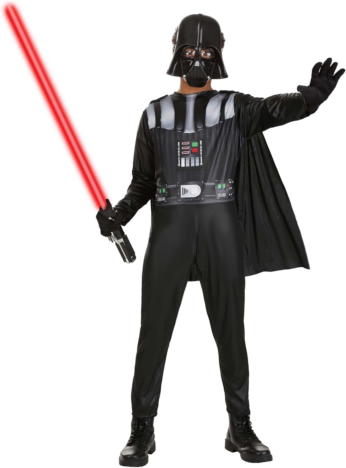 STAR WARS Darth Vader Youth Halloween Costume - Printed Jumpsuit with Cape and Mask