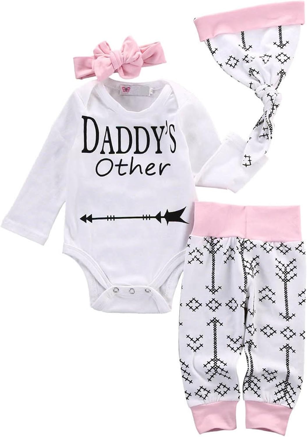 Unisex 4Pcs Newborn Baby Pajamas Set with Hat