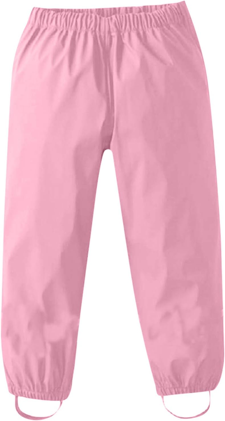 RNTOP Kids Waterproof Rain Pants for Girls and Boys