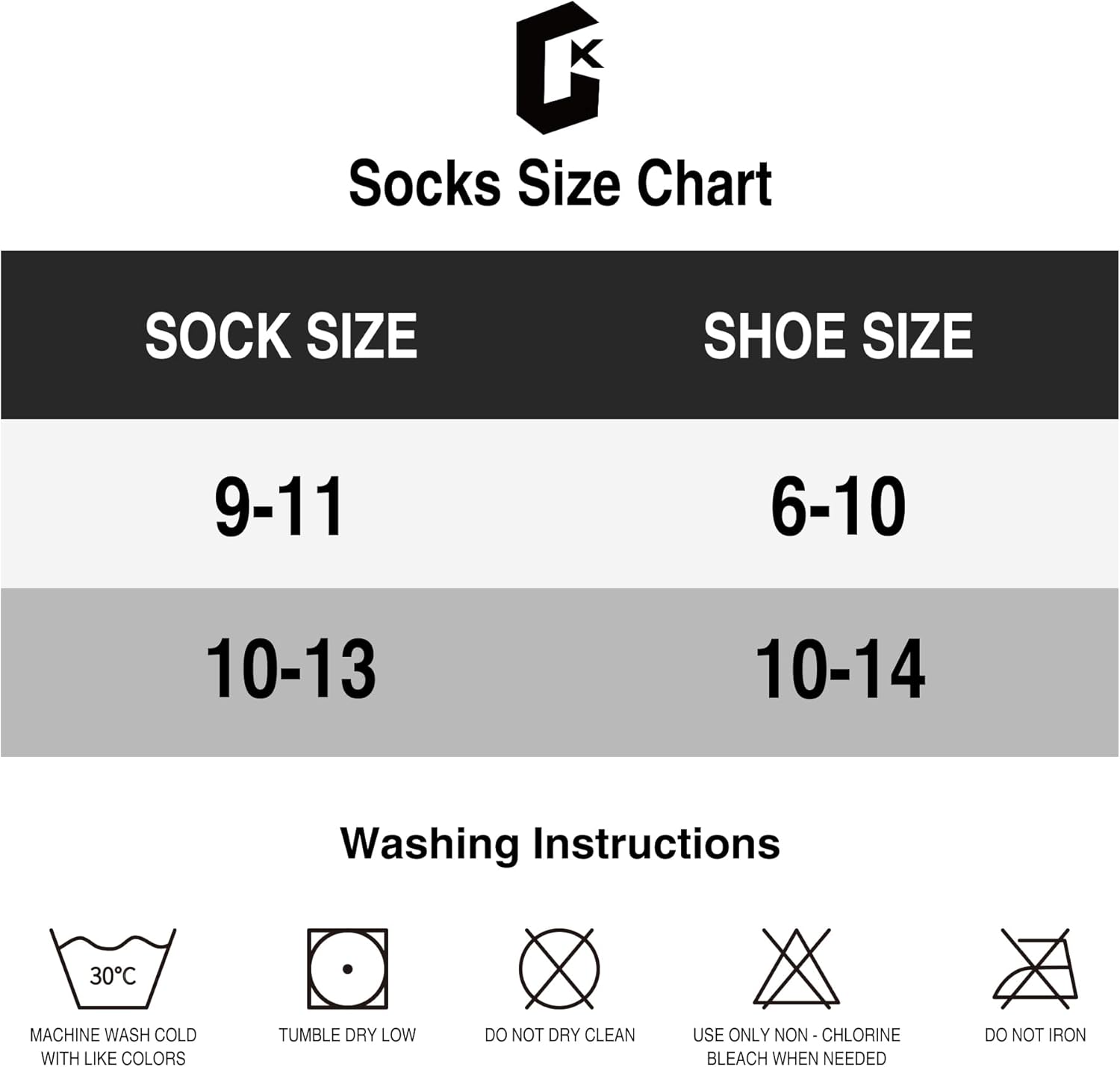GKX Mens Merino Wool Hiking Socks 9-11 10-13