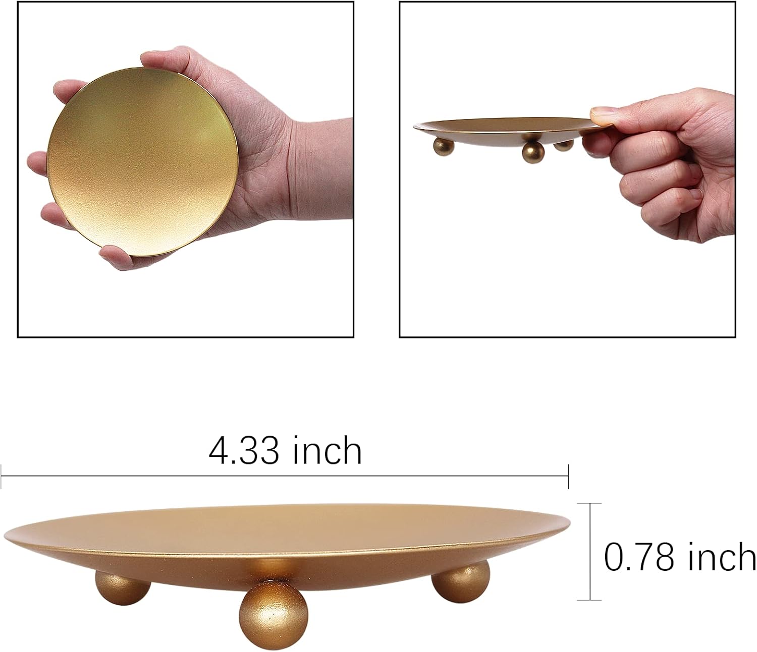 EITMOW Gold Candlestick Holders Set of 3 1