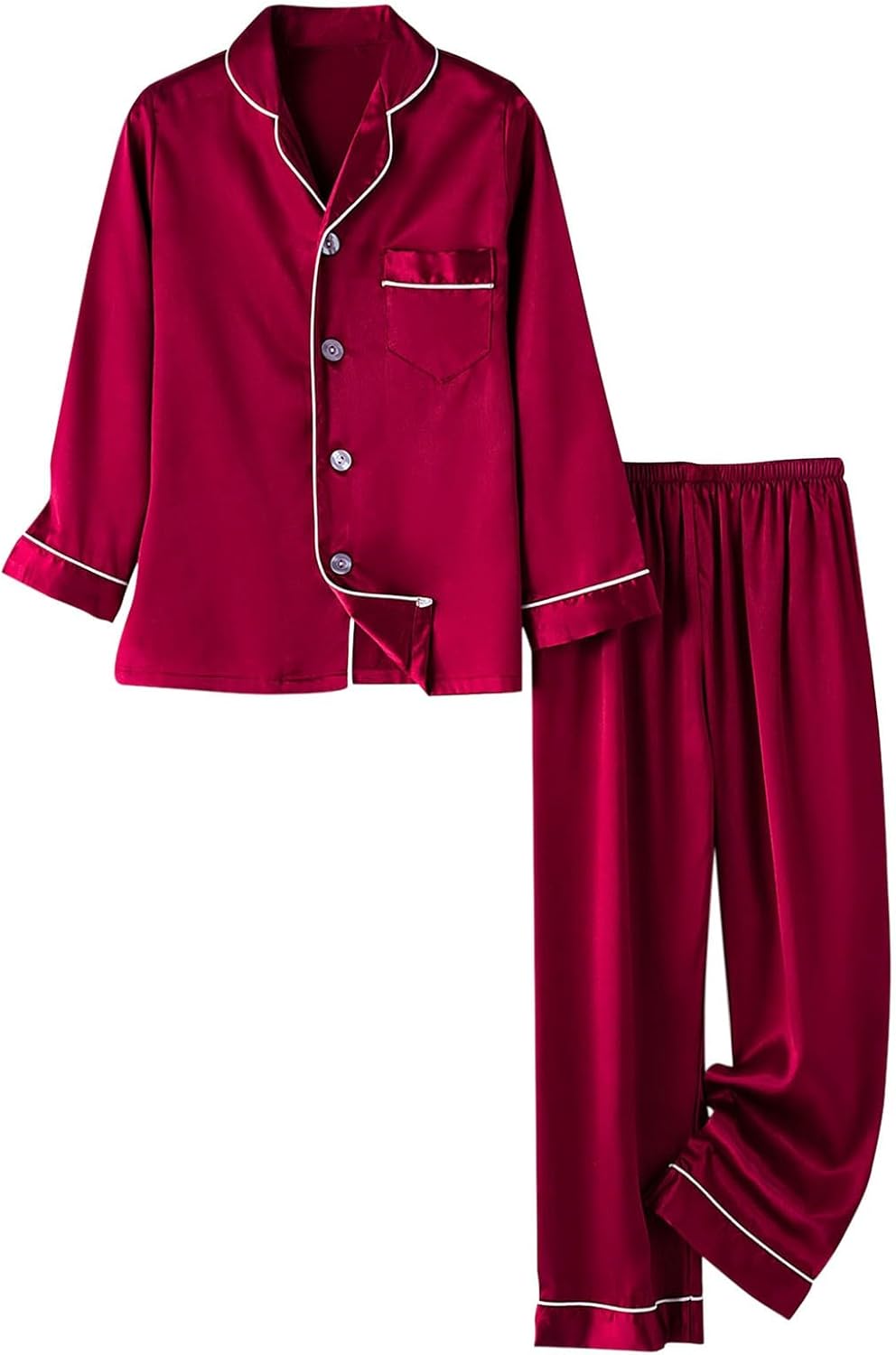 Kids Satin Pajama Set 2Pcs for Boys Girls