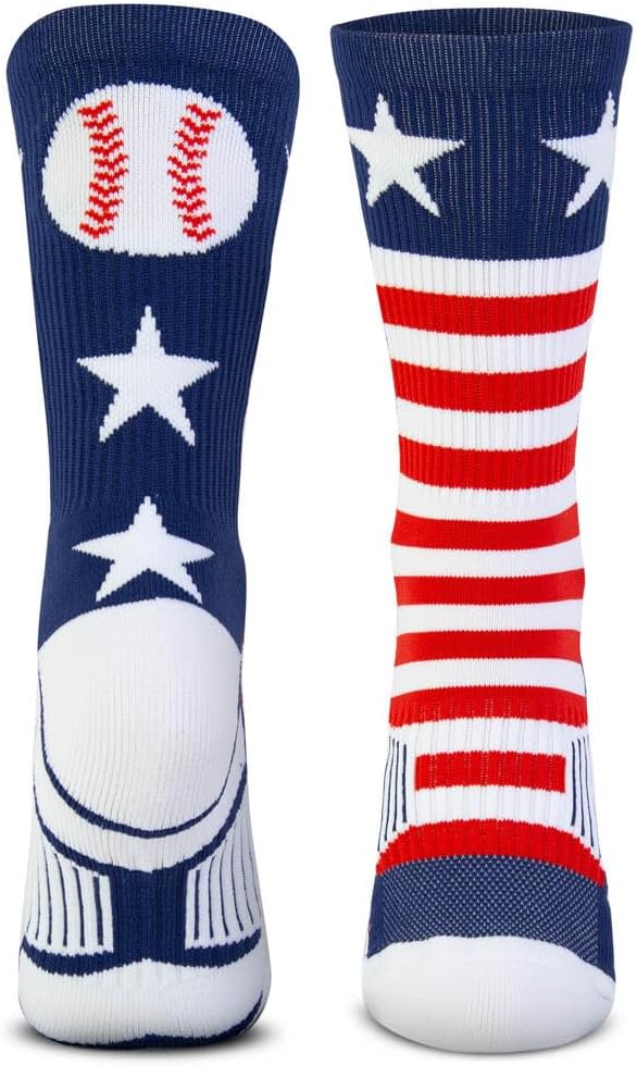 ChalkTalkSPORTS Baseball Crew Socks Set of 3 - Youth Adult