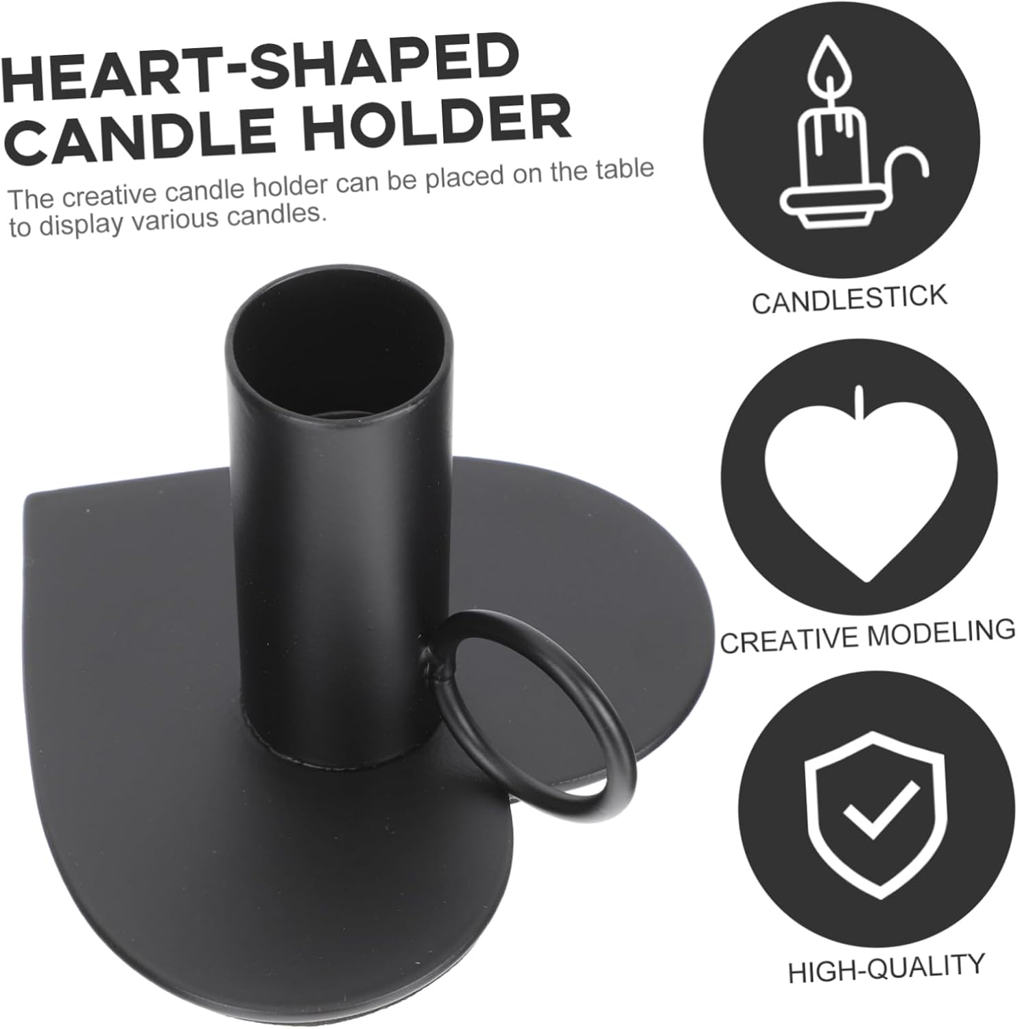 Heart Shaped Iron Candle Holder Portable Rack