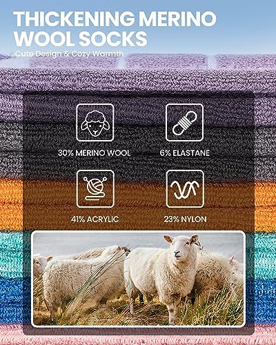 OutdoorMaster Kids Ski Socks 23 Pack Merino Wool 1