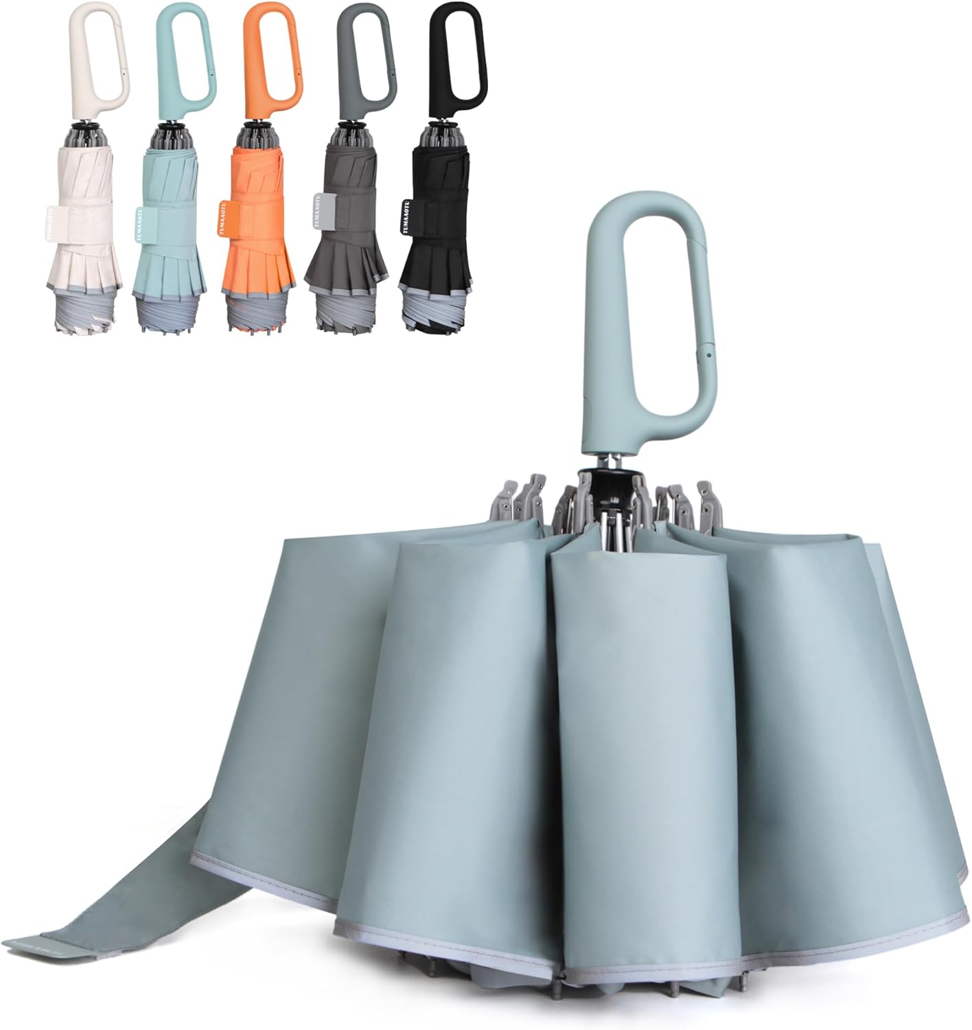 QWB TUMAAOTU Inverted Umbrella with Carabiner Handle