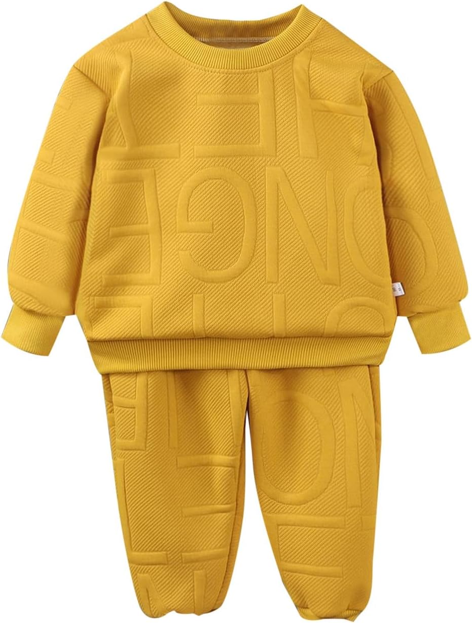 Toddler Girl Winter Suit with Letter Print