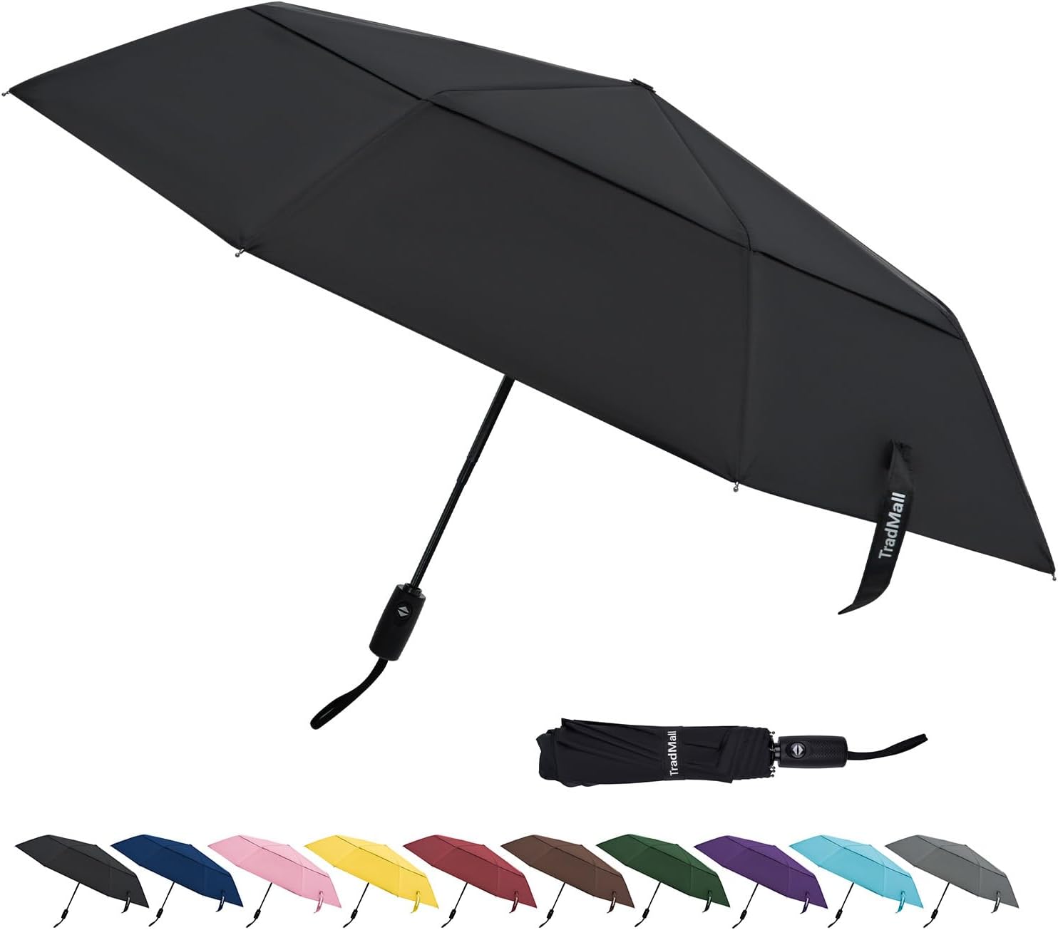 TradMall Travel Umbrella 42 Inch Auto Open Close