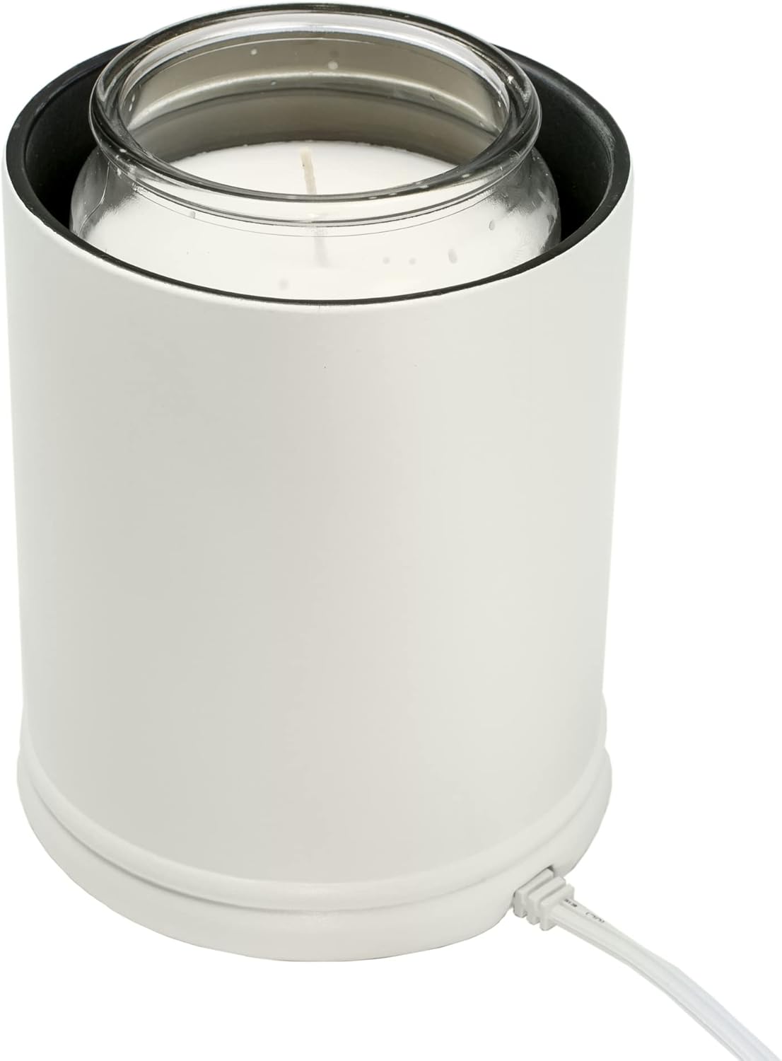 Elanze Designs Jar Candle Warmer with Metallic Decor