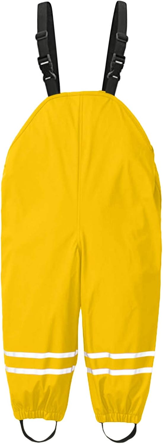 Waterproof Kids Rain Pants with Reflective Strips