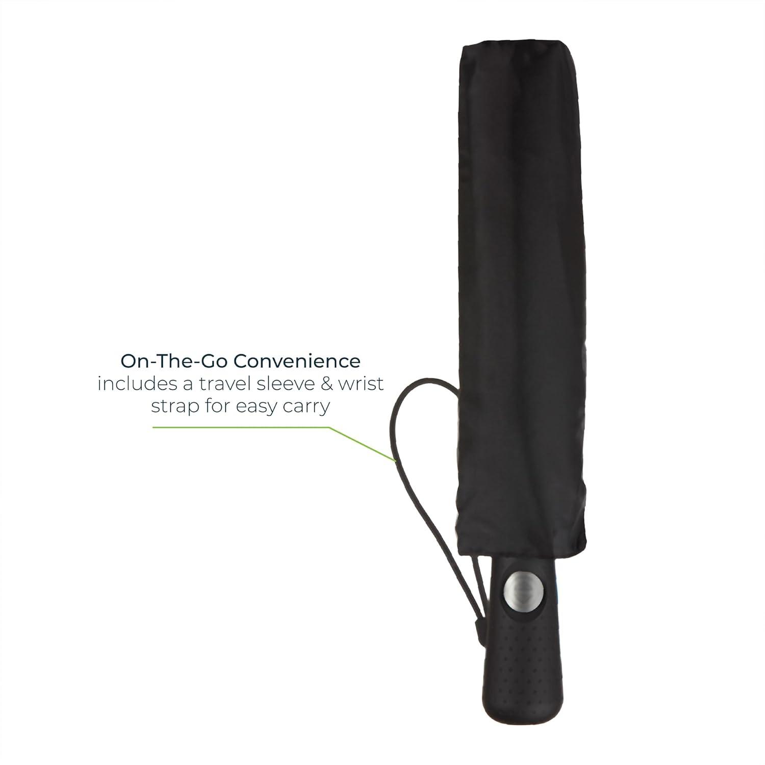Totes Folding Golf Umbrella with UV Protection Auto OpenClose 54-Inch Black