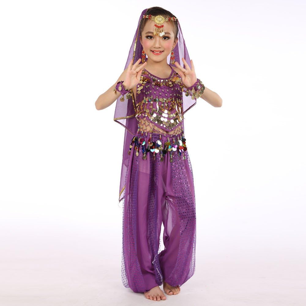 Girls Belly Dance 2 Piece Summer Set with Tutu and Handmade Onesie