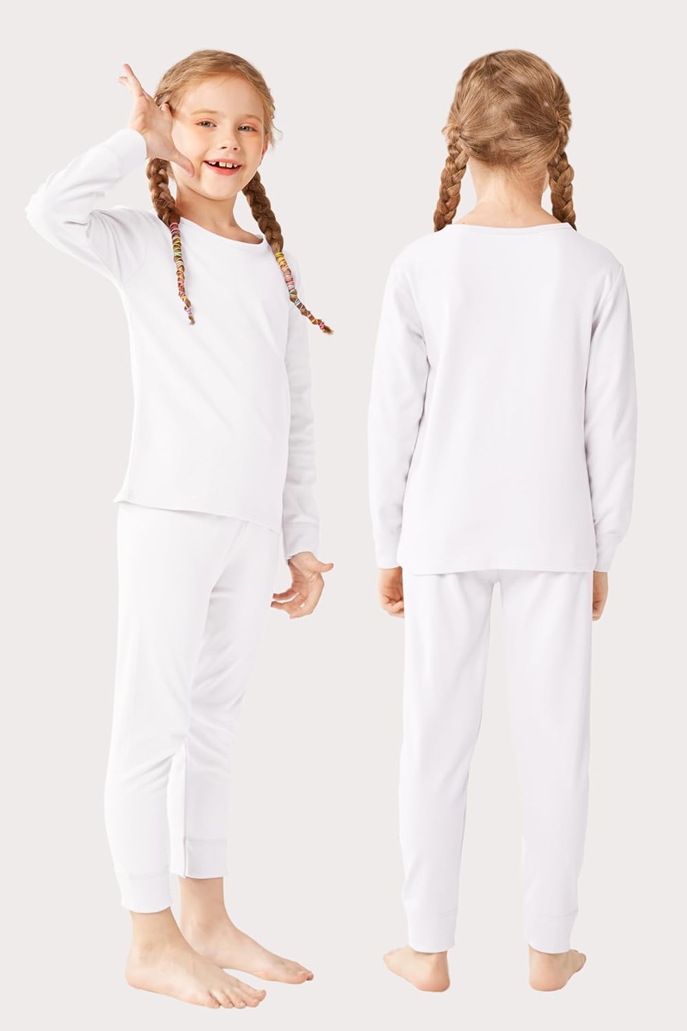Resinta Girls Thermal Underwear Set Winter Warm Base Layer
