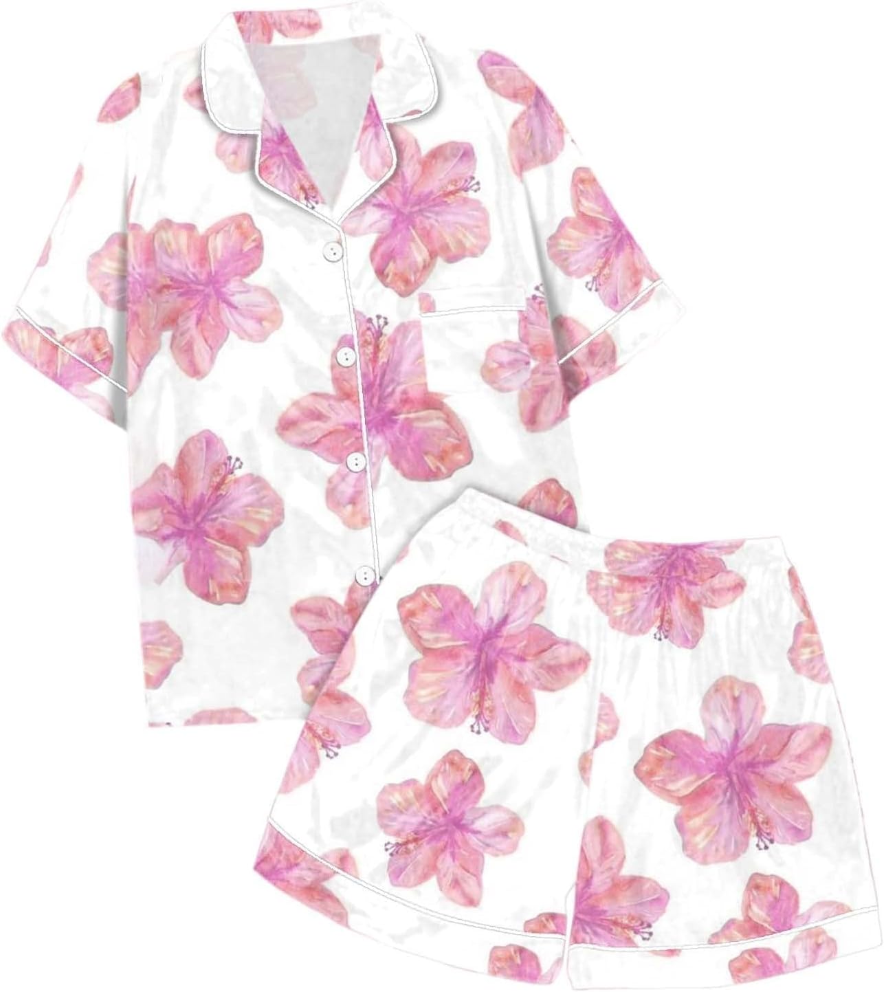Kids Girls Flower Print Pajamas Set 3-6 Months