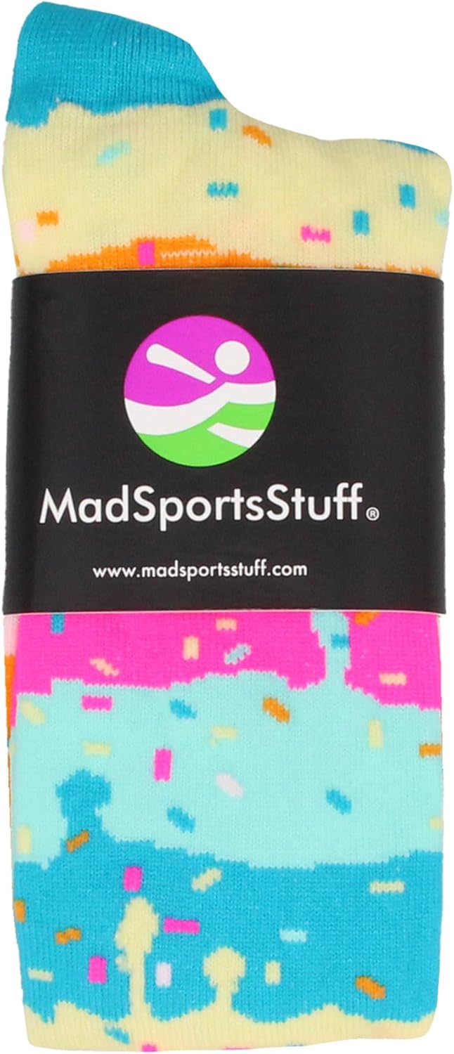 MadSportsStuff Rainbow Sprinkles Socks for Sports Fun