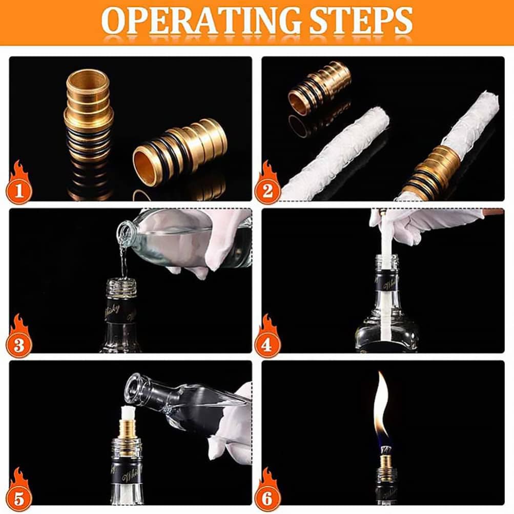 ARTIBETTER 6pcs Kerosene Wick Replacement for Oil Lantern DIY Torch