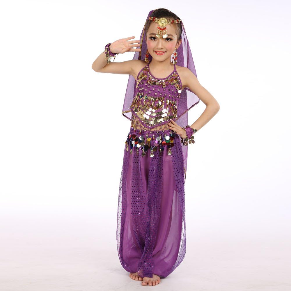 Girls Belly Dance 2 Piece Summer Set with Tutu and Handmade Onesie