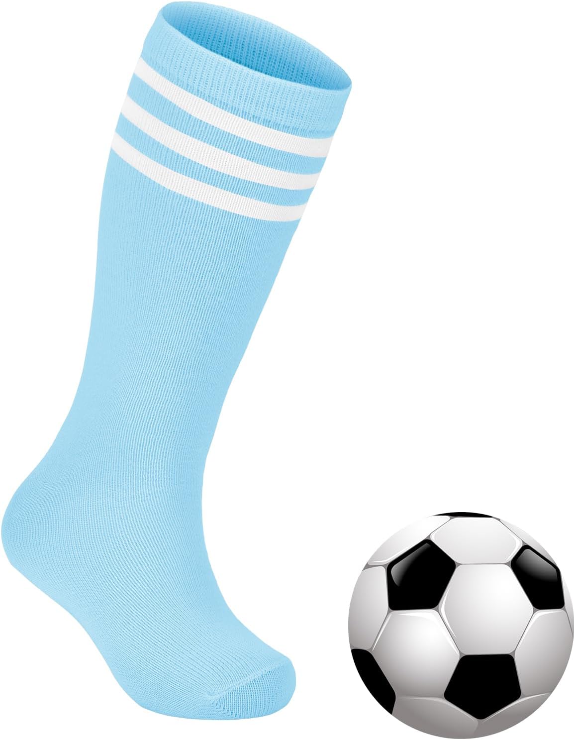 Zando Knee High Tube Socks for Kids Soccer Sports