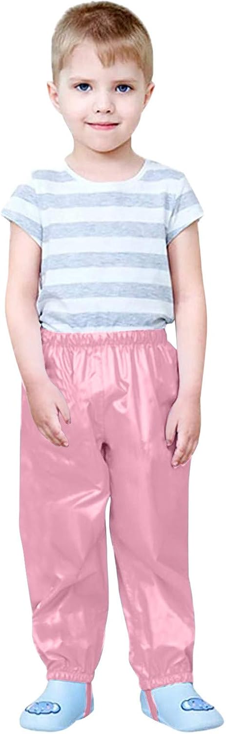 RNTOP Kids Waterproof Rain Pants for Girls and Boys