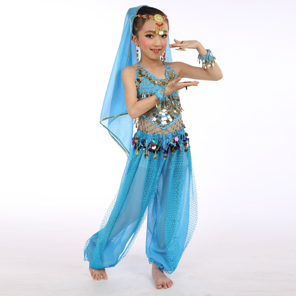 Indian Belly Dance Girls Outfit 2 Piece Set for Kids