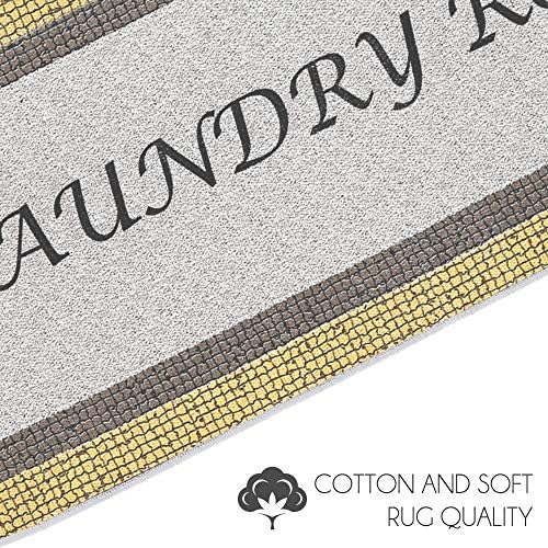 SUSSEXHOME Non-Slip Washable Laundry Rug 20x59 Inches