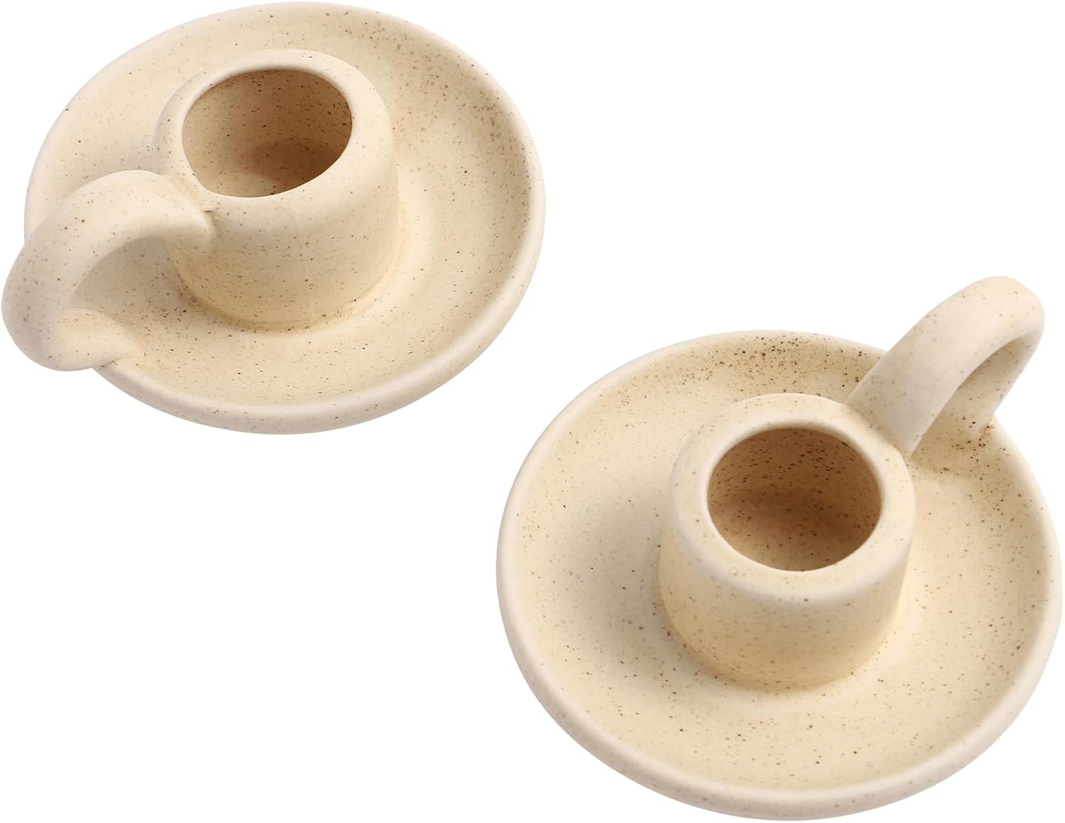 Angoily 2PCS Ceramic Candlestick Holders 1