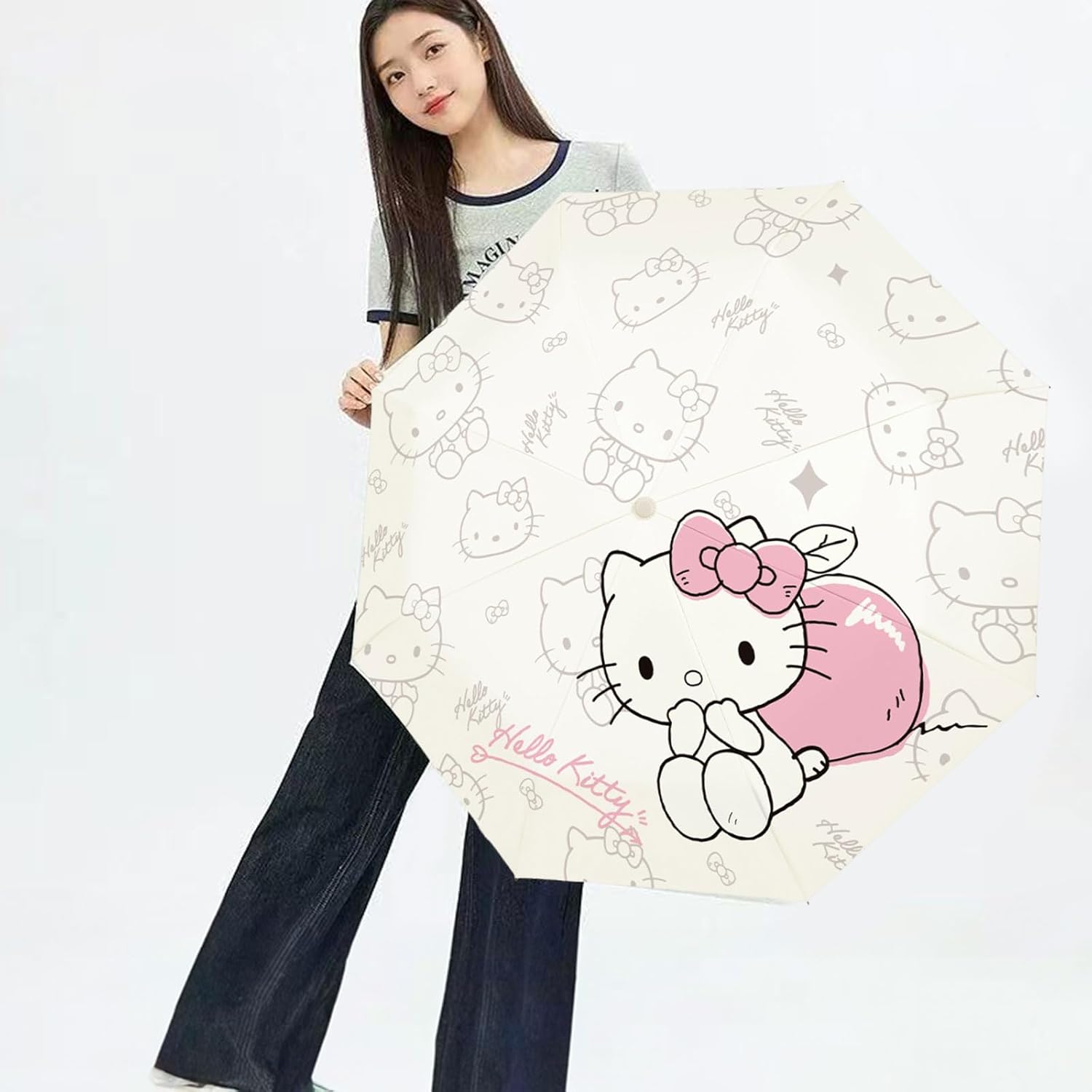 PARTY BUZZ Automatic Windproof Travel Umbrella for Women