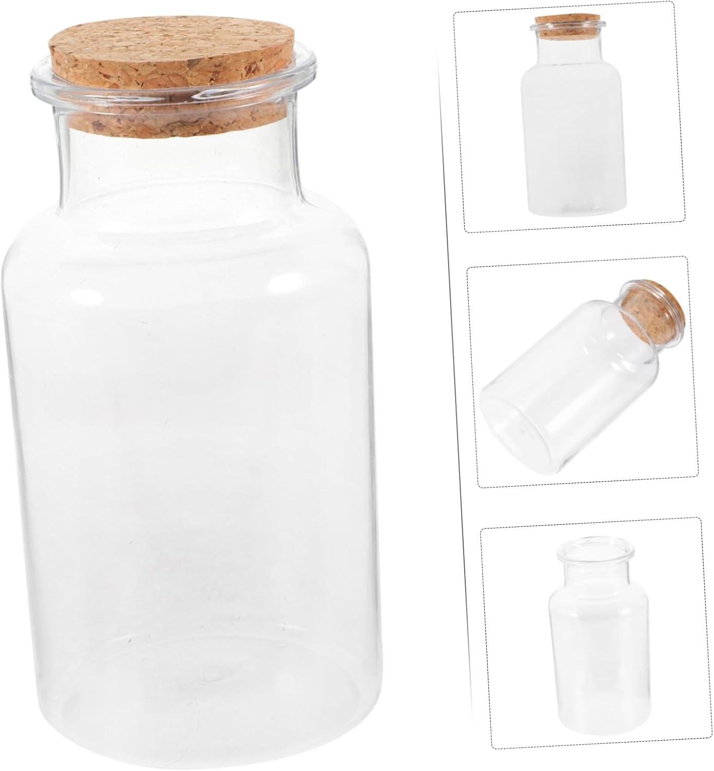Cabilock 2pcs Wooden Letter Clear Glitter Shot Bottles