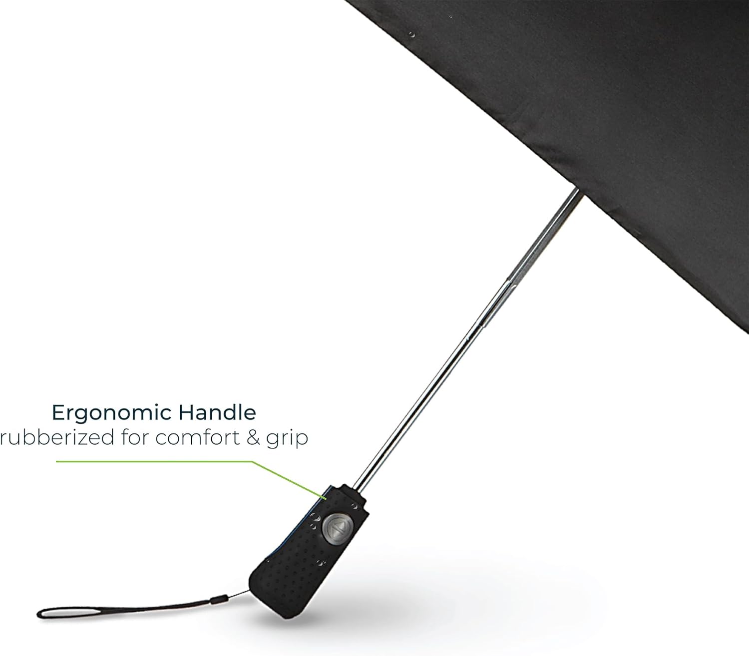 Totes Folding Golf Umbrella with UV Protection Auto OpenClose 54-Inch Black