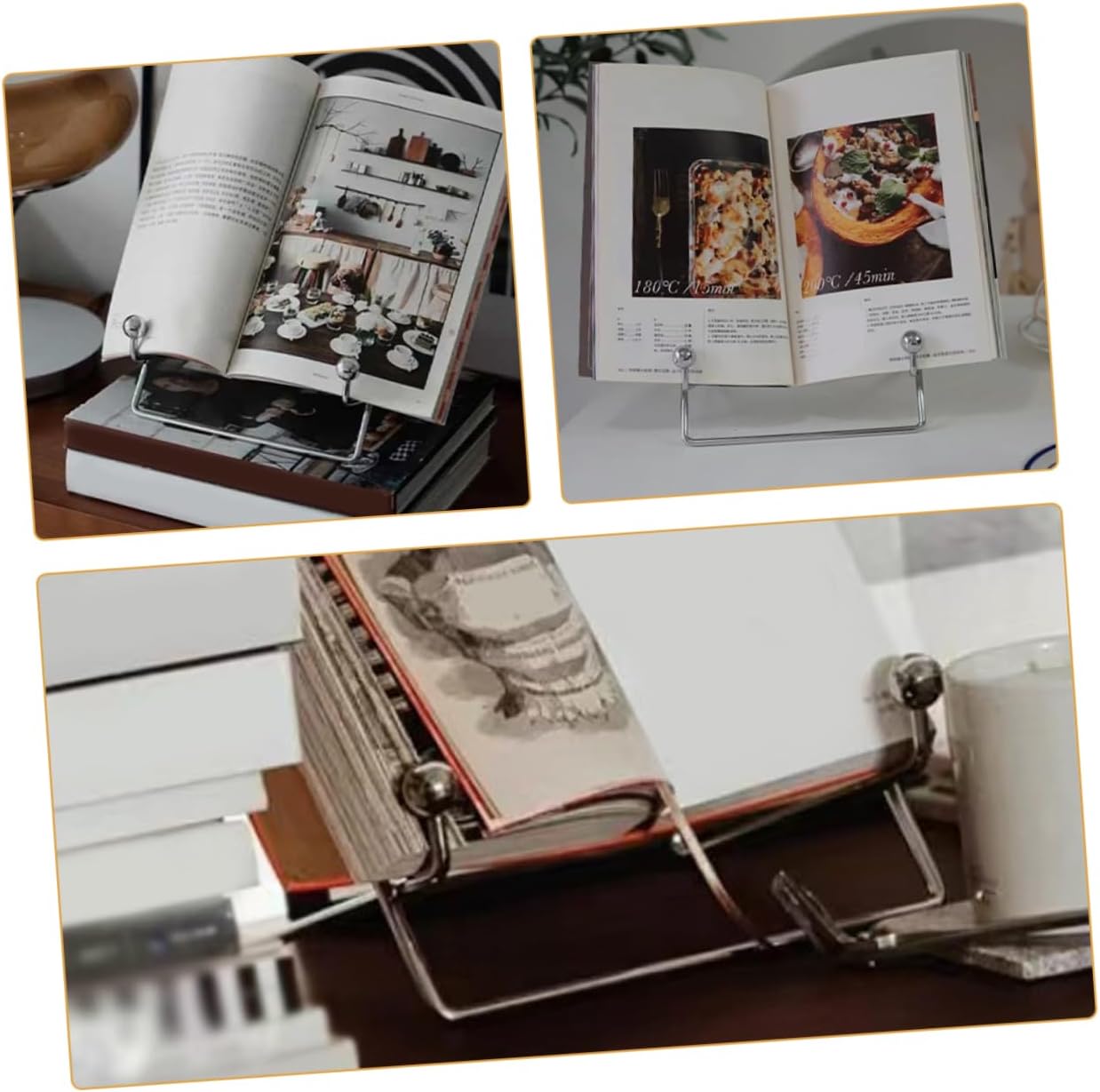 PRETYZOOM 2pcs Desk Phone Stand and Plate Display Easel