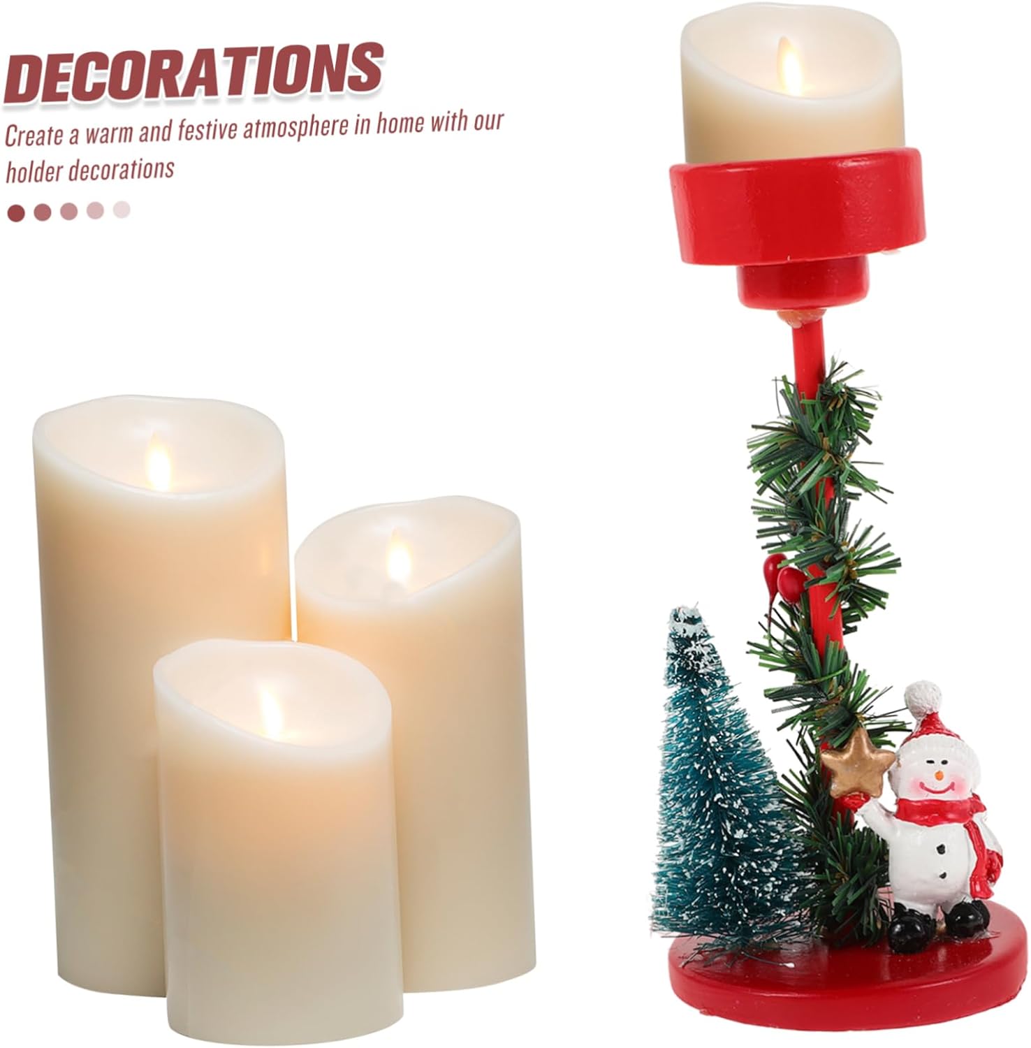 GRIRIW Christmas Snowman Candle Holder