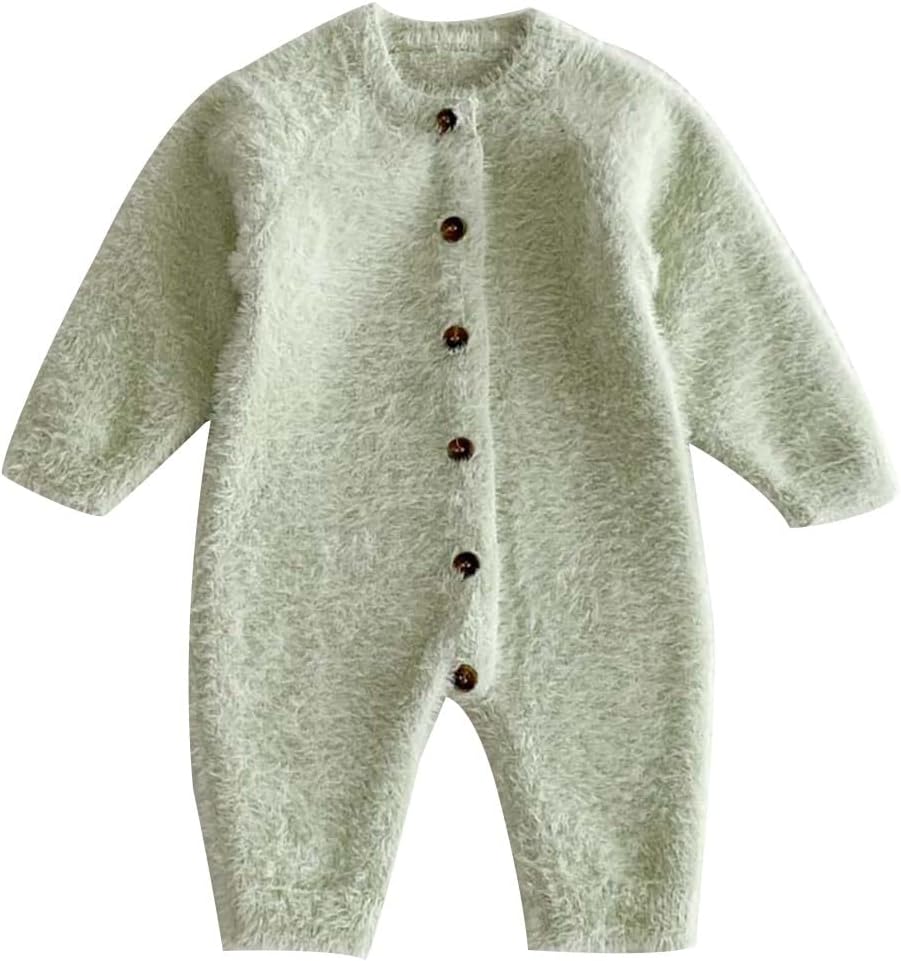 Newborn Baby Girls Fall Winter Romper Knit Suit